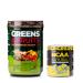 Nutrology Greens & Fruits Powder-Naturally Sourced Superfood Chocolate (30 Servings) BCAA Natural Plant Based BCAA Powder Lemonade Flavor (30 Servings)