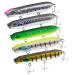 Fishing Lures, Minnow Popper Crank Baits Pencil Bass Trout Fishing Lures with Hooks, Topwater Artificial Hard Swimbaits for Saltwater Freshwater Trout Walleye Blueback Salmon Catfish B-5pc,3.94",0.63oz