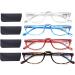 Blue Light Blocking Half Moon Frames Reading Glasses 2.75 4 Pack - Anti-Glare Computer Readers for Women Men - TR90 Lightweight Spring Hinge Semi-Rimless Design - 2.75x Magnification - Buy Online on GoSupps.com