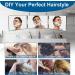 360 Haircuts Mirror with LED Lights for Self Hair Cutting - Tri Fold Mirror for Barber Use - Portable and Height Adjustable Hooks - Black - Buy Online on GoSupps.com