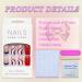 4th of July Extra Short Square French Tip Fake Nails - 24 Pcs Glossy Acrylic False Nails with Red Blue Line Designs for Women & Girls | ID Nails Style7 - Buy Online on GoSupps.com