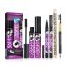 3-part eye make-up set for women Eye-based set eyebrow pencil eyeliner and mascara set all-in-one set to improve the eyes 3 pieces violet