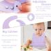Silicone Toddler Feeding Set with Suction Plate, Bowl, Sippy Cup, Bib, and Spoon - Purple Y22 - Buy Online on GoSupps.com