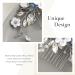 Silver Blue Rhinestone Flower Bride Wedding Hair Comb - Crystal Bridal Hair Accessory for Women & Girls - Buy Online on GoSupps.com