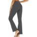 Buy Wenzhou Ladies Flare Yoga Pose Bootcut Leggings | Fitness Pants for Gym Pilates & Workouts | Stretch Belly Control XL Dark Gray - Buy Online on GoSupps.com