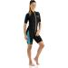 Cressi Full Front Zip Wetsuit for Swimming, Snorkeling, Scuba Diving - Lido Short - XL - Black/Aquamarine - Buy Online on GoSupps.com