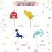 24pcs Circus Cupcake Toppers Circus Animal Cupcake Toppers Colorful Glitter Carnival Cake Decoration for Kids Carnival Themed Baby Shower/Birthday Party Supplies - Buy Online on GoSupps.com