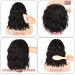 MISNEY 12 Inch Wavy Bob Human Hair Wig with Bangs - 130% Density, Machine Made, Natural Color - For Black Women - Buy Online on GoSupps.com