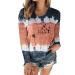 Hoodie Women's Knitted Jumper Women's Casual Fashion Crew Neck Tie Dye Print Long Sleeve T-Shirt Blouse Tops Turtleneck Pullover Women's Pullover Autumn Black L