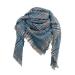 Women's scarf women knitting scarf with wool Elegant luxurious scarf triangular scarf scarf cape flowers cover winter scarf unit size blue