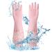 Household Cleaning Gloves | Dishwashing PVC Gloves for Cleaning Non Latex Reusable Household Gloves Fit Your Hands Well Great Kitchen Tools Pink