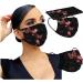 Ypinglonk 10-Piece Black Disposable 3-Layer Mouth Protection with Rhinestone Butterfly Motif - Breathable Non-Woven Face Masks for Adults | International Shipping Available - Buy Online on GoSupps.com