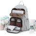 Weflier wrap bag Backpack big waterproof multifunction diaper backpack with stroller belt - diaper backpack bag for mom and dad unit size A -gray