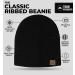 Winter Beanie Knit Hat for Men & Women - Warm & Stylish Ribbed Cap in Black - Buy Online on GoSupps.com