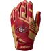 Shop Wilson NFL Team Super Grip Gloves for Youth - San Francisco One Size Silicone/Stretch Lycra - Buy Online on GoSupps.com
