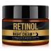 Retinol Anti-Aging Night Cream with Collagen & Hyaluronic Acid, Night Anti-Wrinkle Face Moisturizer for Men, Smooth Fine Lines, Tightening & Hydrating Men's Routine Skincare, 50g/1.76oz