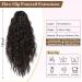 PORSMEER Ponytail Extension 18 Inch Claw Multi Layered Clip on Ponytail Extension for Women Long Curly Wavy Hair Extensions Natural Fluffy Synthetic Clip in Ponytail Hairpiece for Daily Use Black-brown - Buy Online on GoSupps.com