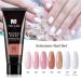 Folin Poly Nails Gel Kit - Clear Poly Nail Gel for Beginners | All-in-One UV Gel Nail Kit with 7x UV Gels for DIY Nail Art at Home - Buy Online on GoSupps.com