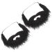Totority 4 pcs fake beard prom decor halloween props short beard makeup party supplies Toy elder artificial Blackx3pcs 21X15X0.1CMx3pcs - Buy Online on GoSupps.com