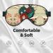 Luxury Red Rose Floral Double-Sided Sleep Eye Mask | Soft Blindfold with Adjustable Strap | Light Blocking for Restful Sleep - Buy Online on GoSupps.com