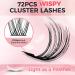 DIY Lash Extensions - 72 Pcs Wispy Eyelash Clusters | Soft Individual Lashes with Super Thin Band | Mixed Tray (Diamond D-8-16mix - Buy Online on GoSupps.com
