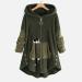 Hanxiulin Fluffy Fleece Plush Jacket - Women's Oversized Warm Hoodie & Zipper Coat for Winter | Cozy Long Sleeve Outdoor Top in L Green - Buy Online on GoSupps.com