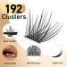 Cluster Eyelash Extensions - 192 PCS Wispy DIY Individual Lashes | Super Thin Band Soft Mink False Eyelashes - Mixed Tray for Stunning Volume - Buy Online on GoSupps.com