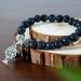 Soulnioi Healing Stones Set: Black Tourmaline Necklace, Volcanic Stone Bracelet, 4 Raw Black Tourmaline Pieces for Meditation - Buy Online on GoSupps.com