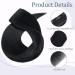 Clip In Extensions Real Hair - Thick 1PC 5 Clips Soft & Smooth 7A Human Hair 35cm-75g Raven Black - Buy Online on GoSupps.com