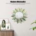 DADEA Wall Mirrors Decorative Wall Mirror Mirror for Wall Round Metal Wall Decor Modern Minimalist Hanging Feather Wall Art Sculpture for Bedroom Living Room Study Office - Buy Online on GoSupps.com