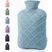 FORICOM Hot Water Bag with Cover for Pain Relief - 1.8L Classic Hot Water Bottle for Menstrual Cramp - Sky Blue - Buy Online on GoSupps.com