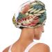 Tropical Leaves Dry Hair Cap & Quick Drying Towel Set - Super Absorbent Soft Comfortable | 2-Piece with Button Headband - Buy Online on GoSupps.com