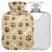 Naanle dog paws claw hot water bottle with cover transparent bag hot water bottle 2l large hot hot water bottle for bed handfoot heat pain relief heat and cold therapy