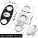 2 Pack Cigar Cutter Set Stainless Steel Double Blade Cigar Clippers/Cutters (Pack of 2 Black Silver) - Buy Online on GoSupps.com