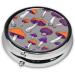 Bright Mushrooms Art Mini Round Pill Box | 3 Compartment Pill Organizer for Travel Home & Office - Buy Online on GoSupps.com