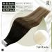 Runature Real Hair Tape-In Extensions Balayage Ombre Black to Brown & Blonde 35cm Invisible 20g #1B/4/27 - Buy Online on GoSupps.com