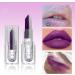 Women's Purple Lipstick Dual Color Shimmer Metallic Purple Silver Lipstick High Pigment Long Lasting Waterproof Shimmering Glossy Moisturizing Matte Finish  - Buy Online on GoSupps.com
