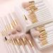 Beili Vegan Makeup Brush Set - 30 Professional Brushes for Flawless Application | Eyeshadow Foundation & Contouring - Gift Set in White-Pink - Buy Online on GoSupps.com