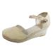 Sandals Women Summer Elegant Women Sandals Wedge Redeers Low Sales Roman Sandals Wear Setting Rubber Bound Casted Beautable Breaked Shoes Thick Sole Wedges Casual Sandals Roman Sandals Beige 3.5 UK