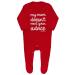 Baby Moo's Funny Baby Sleepsuit for Boys or Girls | Novelty My Mum Doesn't Want Your Advice Baby Romper Outfit - Unique New Baby or Mum Gift UK 6-12 Months Red