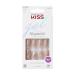 KISS Gel Fantasy Press-On Nails Nail glue included 'Drama' Brown Medium Size Oval Shape Includes 28 Nails 2g glue 1 Manicure Stick 1 Mini File
