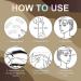 Waterproof Eyebrow Stamp Kit with 10 Reusable Stencils and Brushes - Dark Brown - Buy Online on GoSupps.com