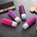 Gemice Portable Travel Bottle 4 Pack Silicone Travel Containers Set LeakProof Refillable Squeezable for Lotion Liquid Shampoos Soap and Toiletries (90ml) Purple - Buy Online on GoSupps.com
