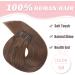 Vlasy Clip in Hair Extensions 16 Inch Copper Brown - 100% Human Hair, Seamless, Natural Thick Weft, 7 Pieces for Women - 80g - Buy Online on GoSupps.com