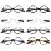 VEVESMUNDO Reading Glasses Round Men Women Flexible Bendable Eyeglasses Readers 8 Pcs Reading Glasses Set 2.0 x