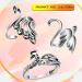 Adjustable Knitting Loop Ring Set - 6 Pieces | Braided Yarn Guide Finger Holder | Open Finger Ring for Knitting | 3 Styles (Silver) - Buy Online on GoSupps.com