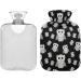 Hot Water Bottles with Cover - Grey Owls | 2L Pain Relief for Children & Adults - Warm Up Your Bed! - Buy Online on GoSupps.com