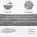 3 Pack Reusable Microfiber Spray Mop Pads - Washable Flat Replacement Heads for Dust, Wet or Dry Floor Cleaning - Grey - Buy Online on GoSupps.com
