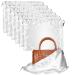 6 Pack Dust Bags for Handbags Silk Dust Cover Bag for Handbags Purses Shoes Boots, Silk Dustproof Drawstring Bag Travel Storage Pouch (White, 19.6  15.7 in) White 19.6  15.7 in