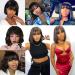 8 Inch Short Bob Human Hair Wig with Bangs for Black Women - Brazilian Virgin Straight Hair 150% Density Machine Made Bob Wig in Natural Color - Buy Online on GoSupps.com
